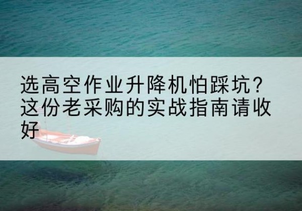 靖江高空作业升降机厂家推荐-选高空作业升降机怕踩坑？这份老采购的实战指南请收好